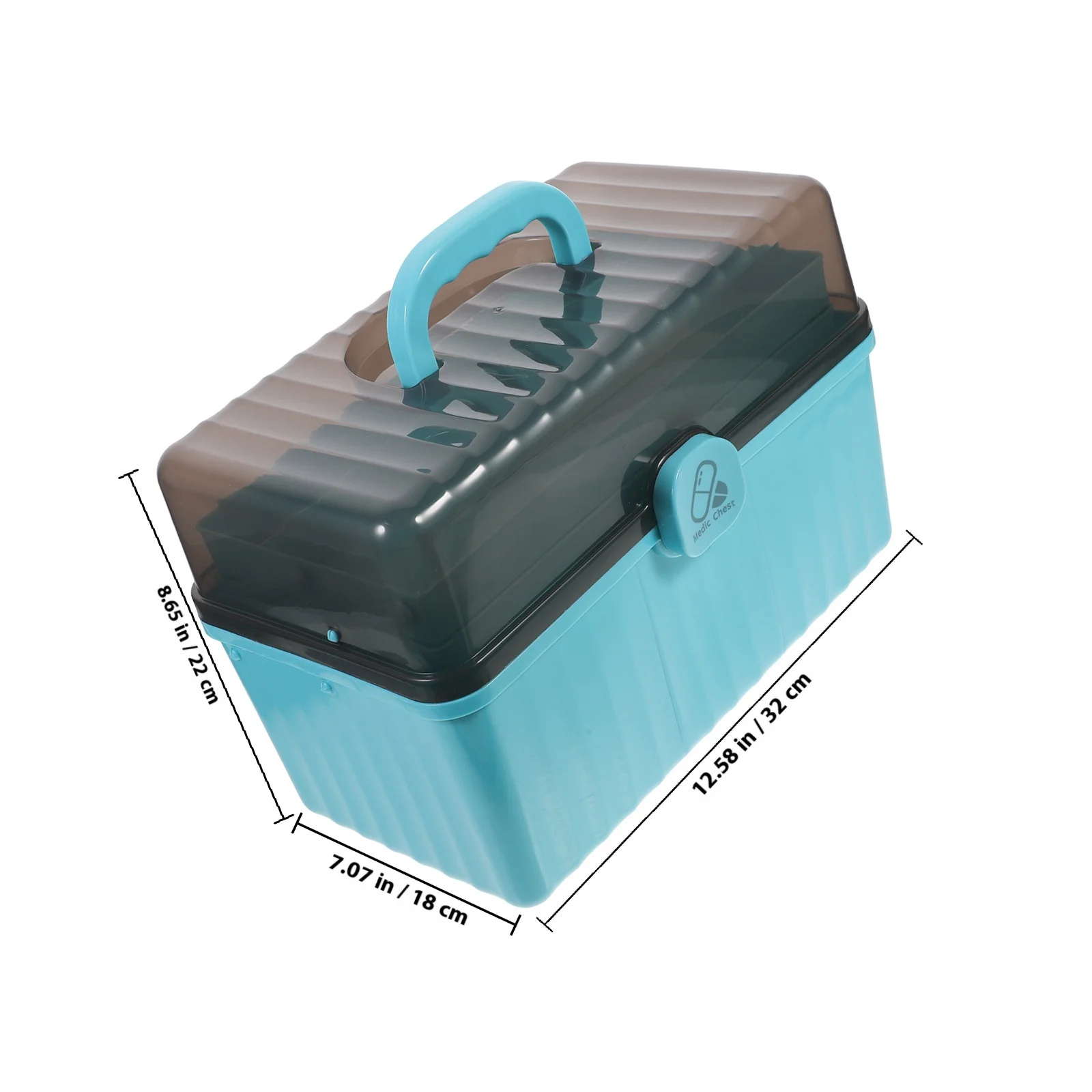 منظم خزانة أدوية قوي مع مقبض حقيبة تخزين مساعدة كبيرة متعددة الاستخدامات للاستخدام المنزلي والمكتب والمدرسة #5