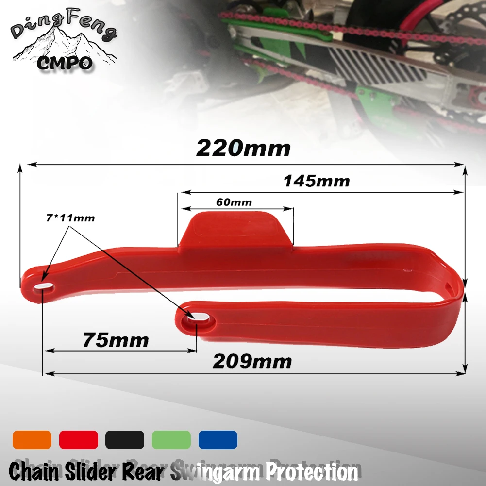 For BSE KAYO Bosuer BBR CRF70 KLX TTR 110-160cc Motorcycle Chain Slider Rear Swingarm Protection Cover Protector Dirt Pit Bike