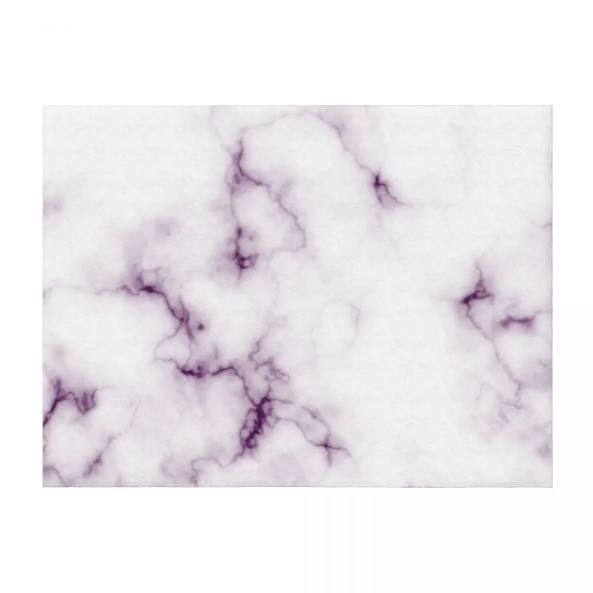 

White Marble with violet purple veins accents intrusions texture floor background luxury print HD High Throw Blanket