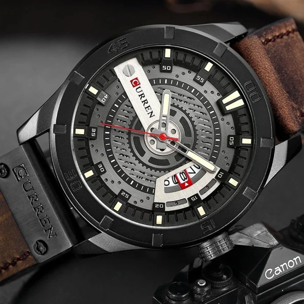 

Luxury Watch Brand CURREN 8301 Military Sports Watches Men's Quartz Date Clock Man Casual Leather Wrist Watch Relogio Masculino