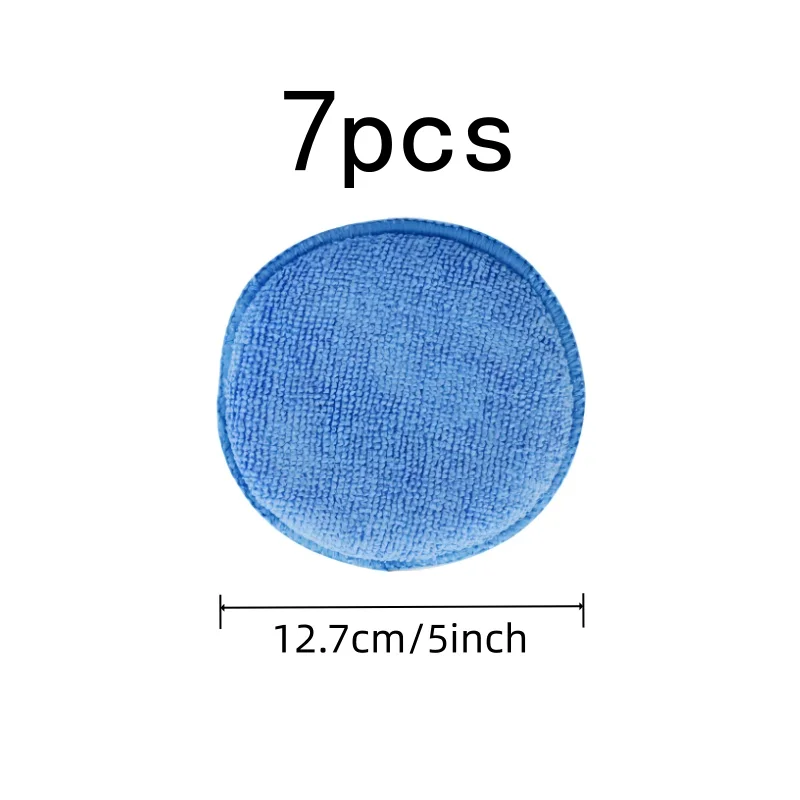 Lint Free Material Microfiber Polishing Sponges, 7 pcs, Home Surface Cleaning, Multipurpose, Versatile