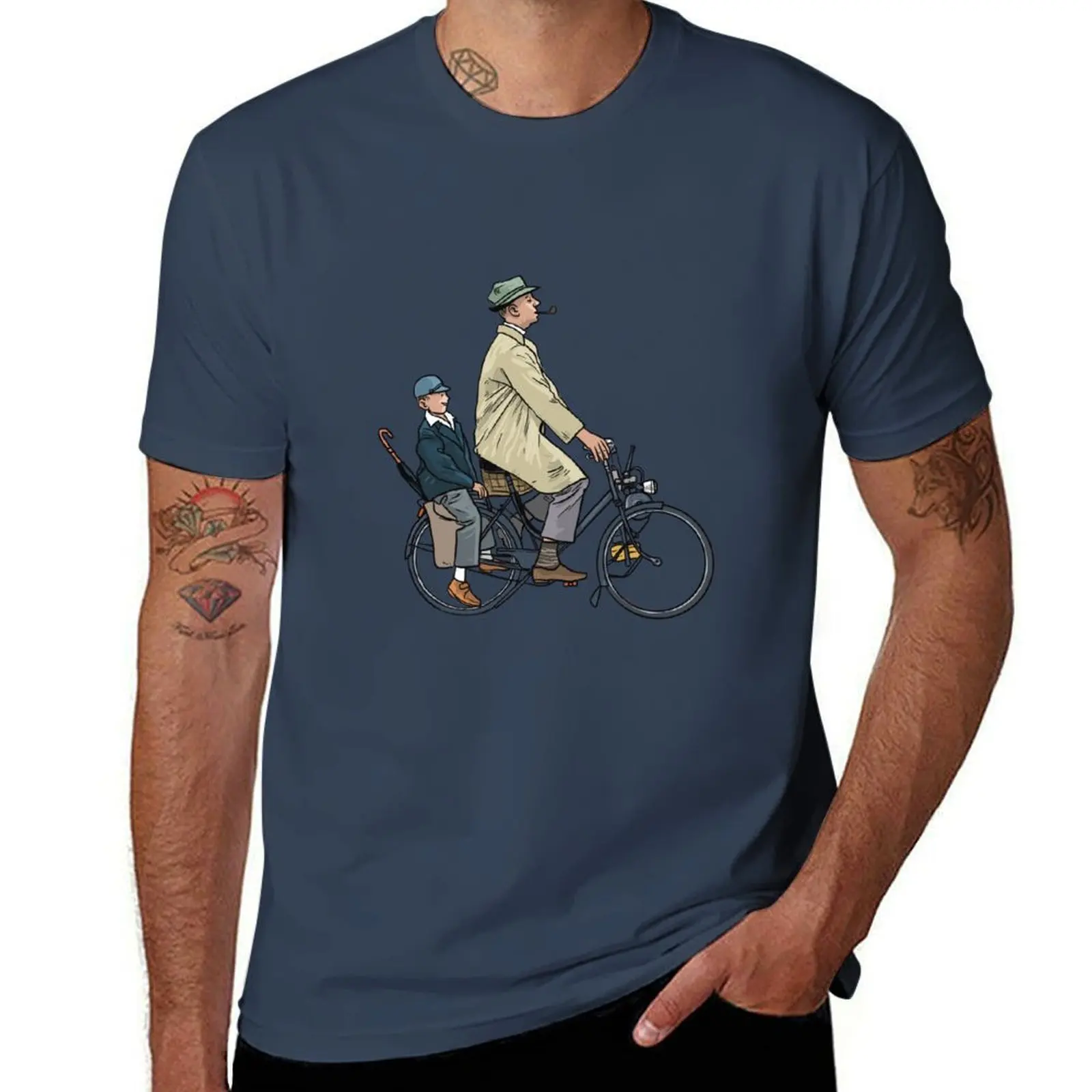 Jacques Tati - Mon Oncle - Monsieur Hulot T-Shirt Big and Tall Loose Fit T-Shirt