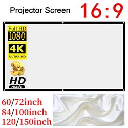 Semi-transparent Projector Curtain Home Set Theater Office 16:9 HD Display Projection Screen for Household Bedroom Accessories