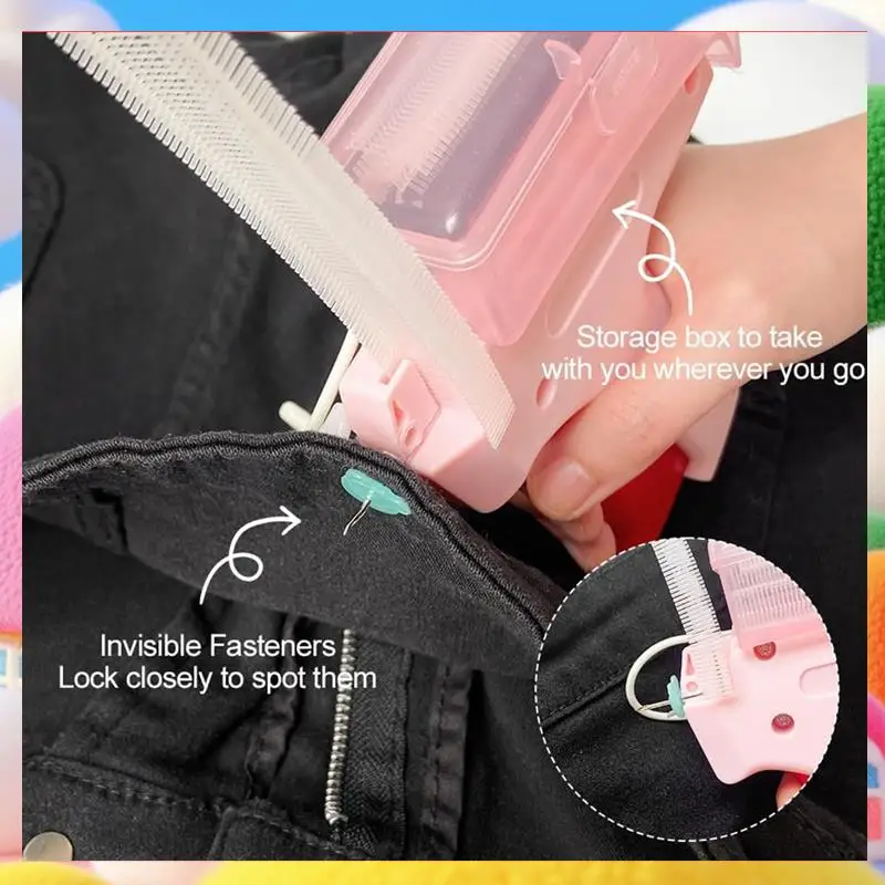 

Mini Stitch-Gun Kit, Quick Clothing Fixer With Needles & Fasteners & Buttons, Tagging-Gun For Clothing-ABUA