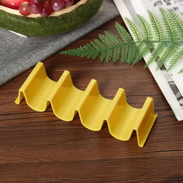 Mexican Tacos Pancake Shelf Holder Tortilla Wave Shape Tray Holder Plastic Colorful Pizza Roll Food Display Holders Kitchen Tool