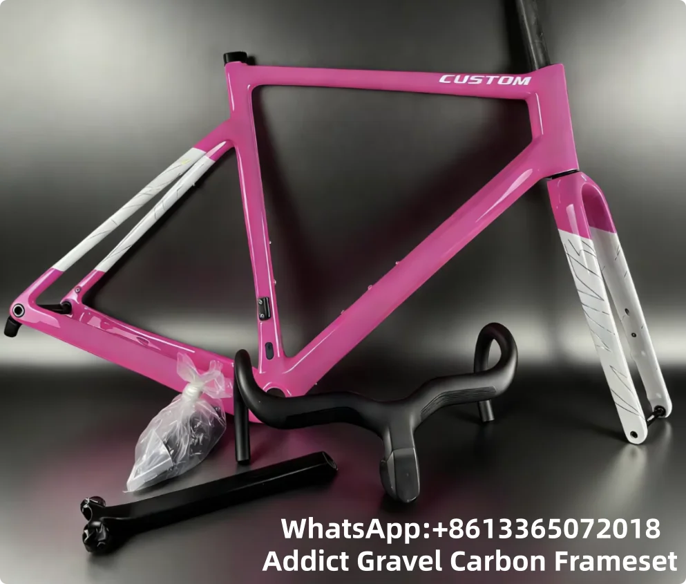 

2025 T1000 Addict Carbon Gravel Frameset Hydraulic Disc Brake Gravel Bike Hydraulic 49,52,54,56,58cm