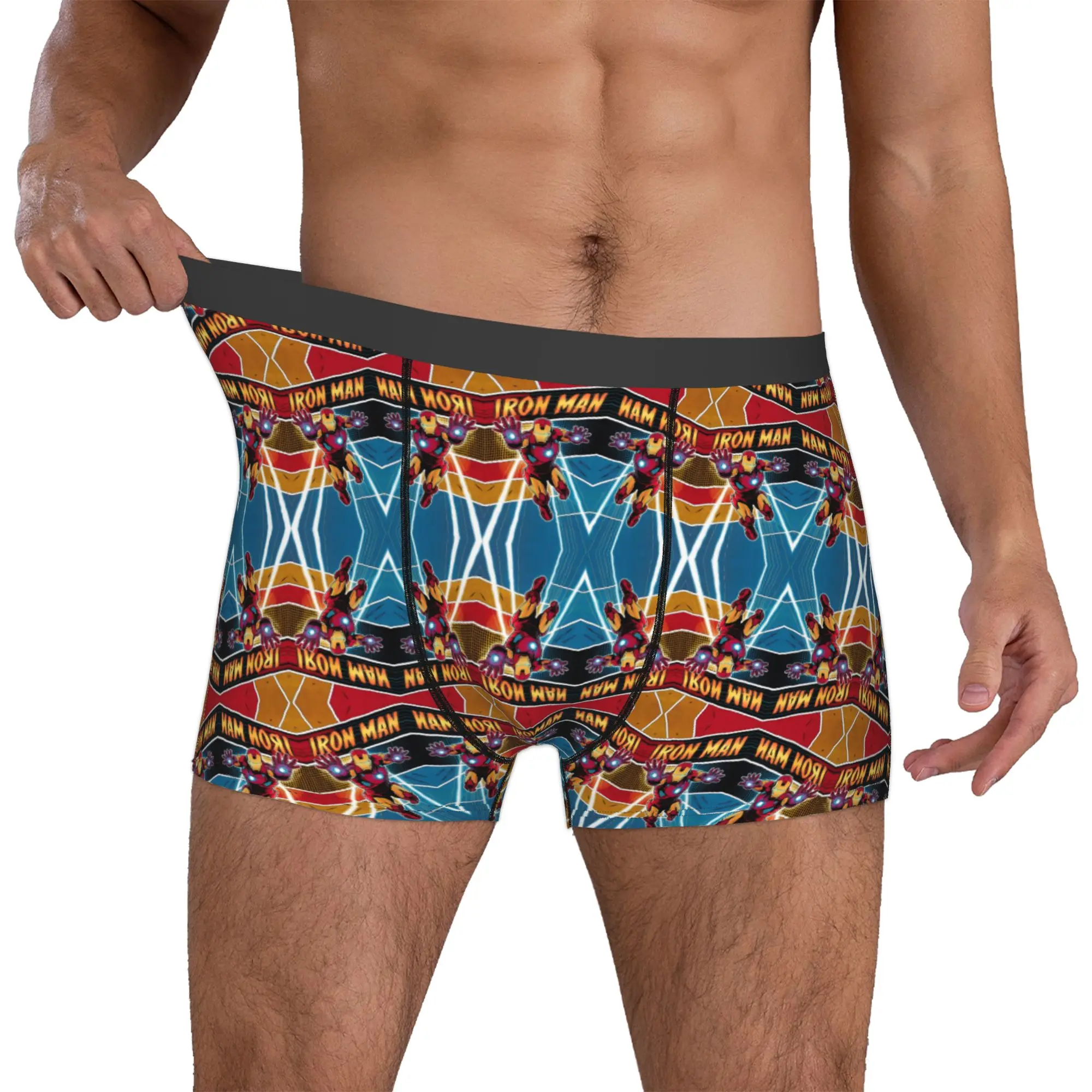 Custom Male Fashion Irons Anime Fours Underwear Hero Boxer Briefs Breathable Shorts Panties Underpants