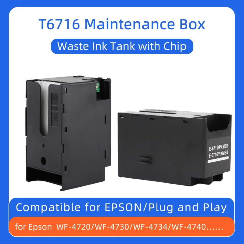 

T6715/T6716 Коробка для обслуживания чернил для Epson Workforce Pro WF C5210 C5290 C5710 C5790 M5298 M5299 M5799 C529 C579R ET8700 S381 S880