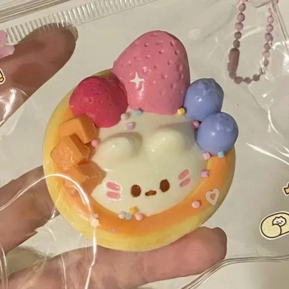 Kawaii Soft Squishy Toy Fidget Play Squeeze Design Fidget Squeeze Toy Cartoon Shape Gift Stress Reliever Toy For Stress Relief