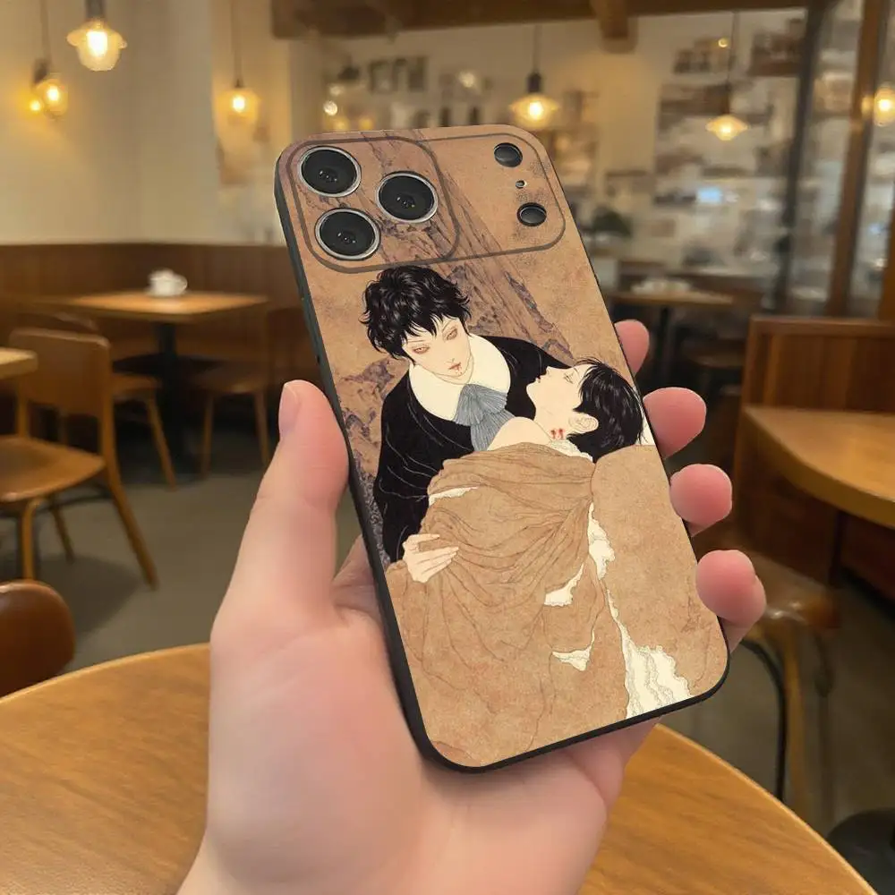 Custodia per telefono Artist T-Takato Yamamoto per iPhone 17,16,15,14,13,12,11,Pro,XS,Max,XR,Plus,E,SE4,Mini Cover morbida nera