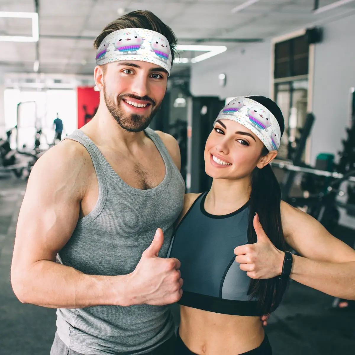 

Custom Gabbys Dollhouse Cartoon Gabby Kids Sweatband for Men Women Wicking Moisture Sports Sweatband Gym Yoga Running