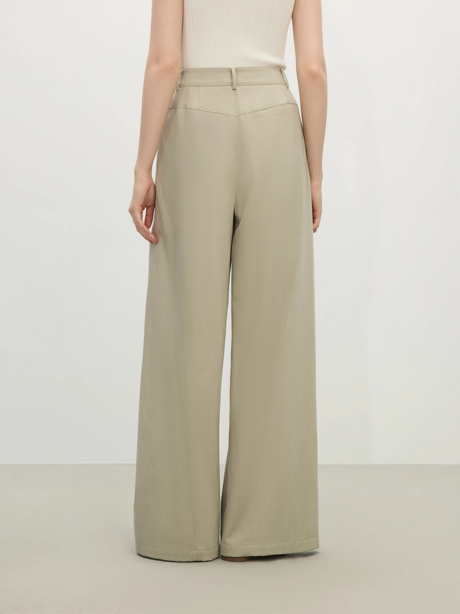FSLE Office Lady Retro Loose Wide-leg Casual Pants for Women 2025 Spring New Slim Pants Full Women Pants 25FS11250