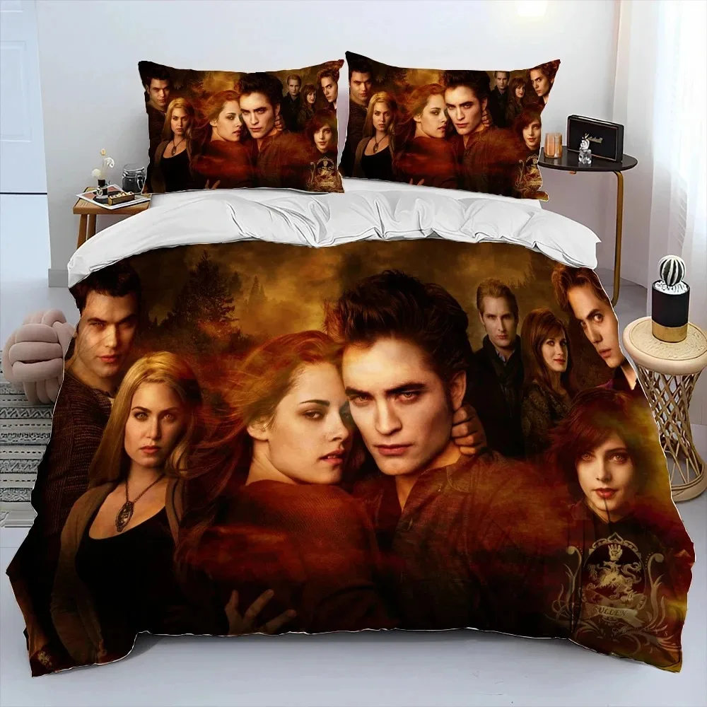 3D The Twilight Saga HD Printed Comforter Bedding Set,Duvet Cover Bed Set Quilt Cover Pillowcase,king Queen Size Bedding Set Boy