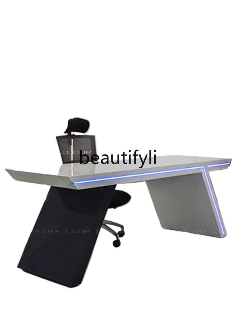 

Company desk single sense of technology design sense boss desk straight row customization