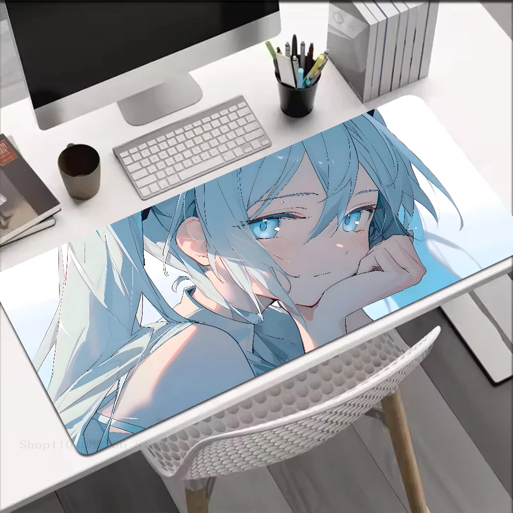 Anime Girls H-Hatsune Miku Mousepad Large Gaming Mouse Pad LockEdge Thickened Computer Keyboard Table Desk Mat