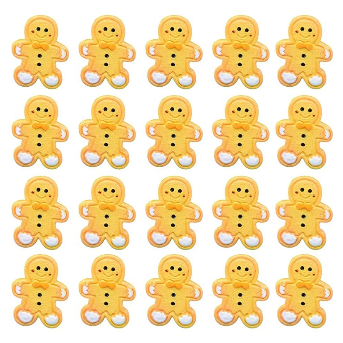 AS63-Diy Christmas Simulation Biscuit Resin Accessories Japanese Cute Decoration Accessories Gingerbread Man Resin Biscuit
