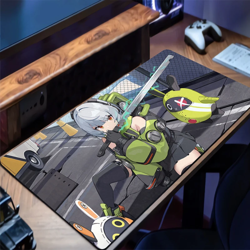 PopMouse Pad Besar Zenless Zone Nol Anby Demara E-sports Game Player Mouse Pad Keyboard Pad Non-slip Mat PC HD Game Mousepad
