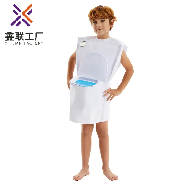 مجموعة أزياء المرحاض الممتعة للأطفال زي أداء الحفلات التنكرية للأطفال