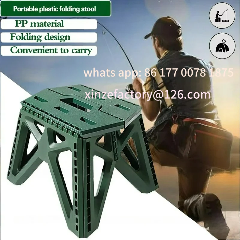 Customizable Portable Ergonomic Folding Stool Lightweight Compact High Load Durable Chair For Outdoor Fishing Camping Barbecue