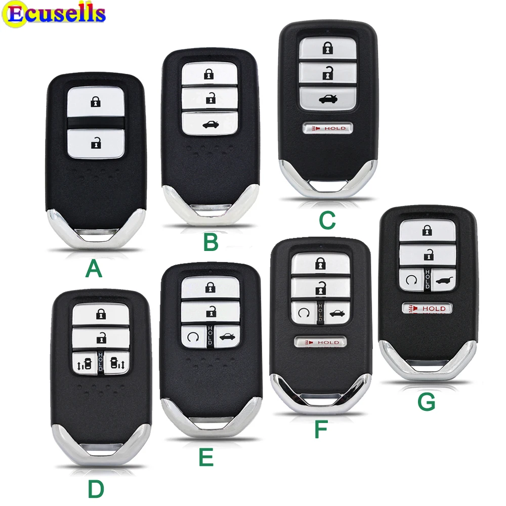 2/3/4/5 Buttons Smart Remote Key Shell Case Fob for Honda Civic Accord Odyssey Fit CR-V Pilot HON66 Uncut