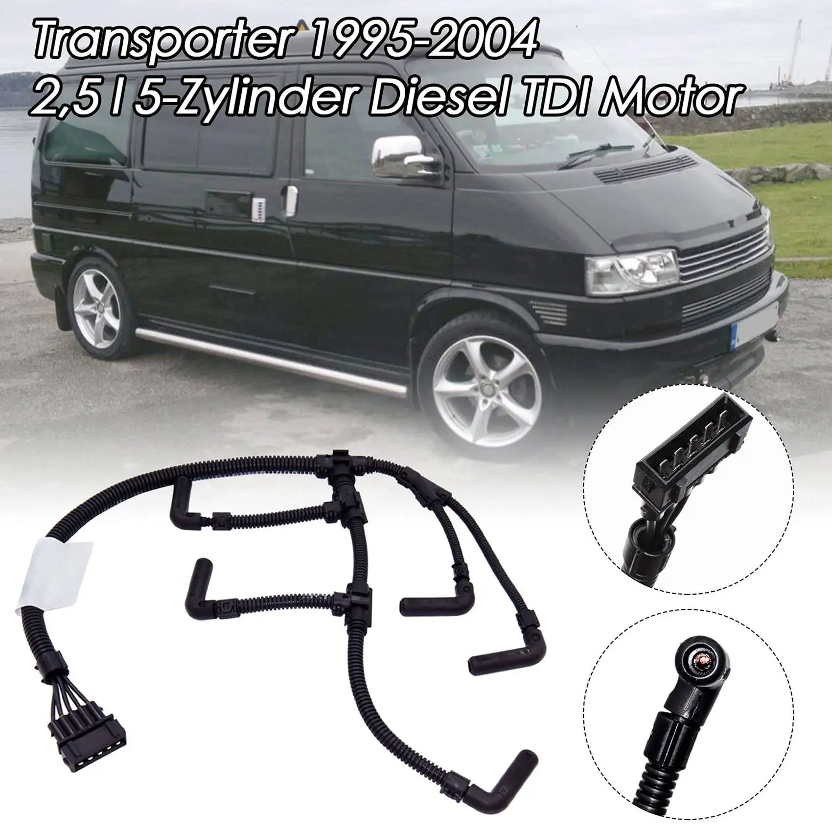 

Car Glow Plug Wiring Harness Compatible with Replacement 2515 Cylinder for -T4 1995-2004 074972095B