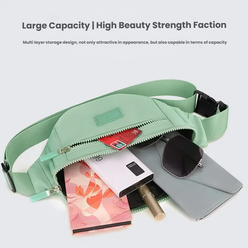 حقيبة صدر كاجوال للسيدات، سعة كبيرة متعددة الجيوب، حقيبة هاتف رياضية، حقيبة التنقل اليومية، حقيبة كتف عصرية، إلخ