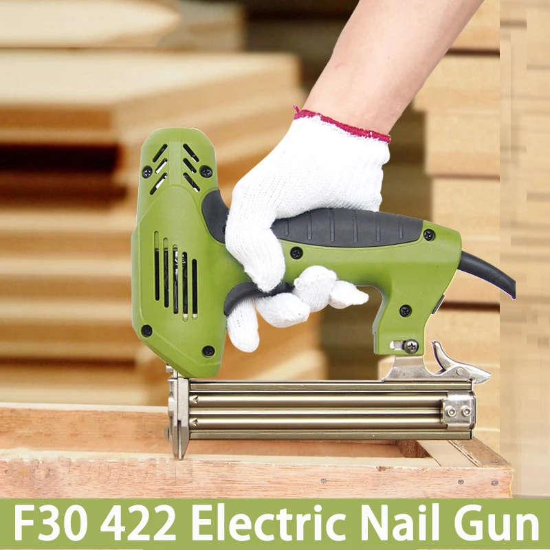 2 In 1 1800W Electric Nail Gun Nailer Stapler Woodworking Electric Tacker Furniture Staple Gun For Frame Power Tools F30 422