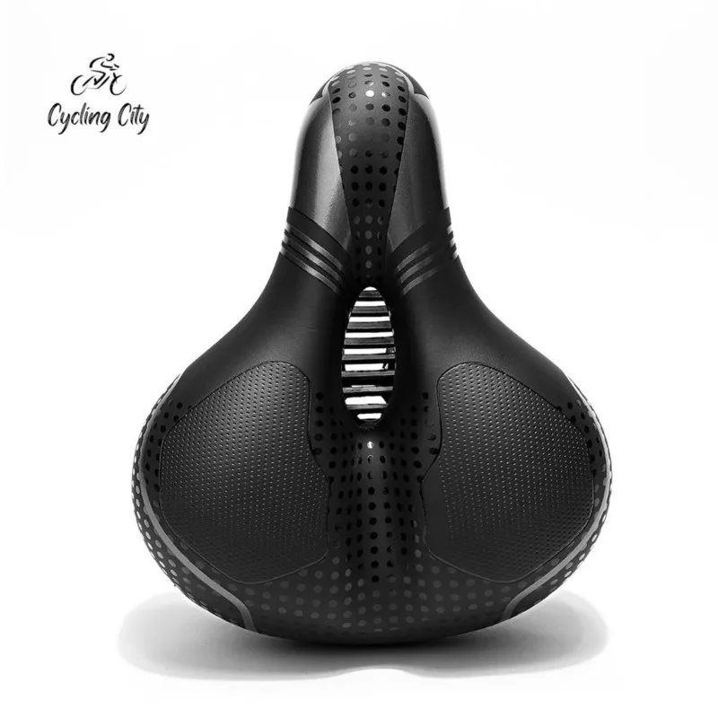 

Cycling City Bicycle Shock-absorbing Saddle Thickened Bike Seat Cushion Breathable Mountain Bike Saddle Reflective Spring Saddle