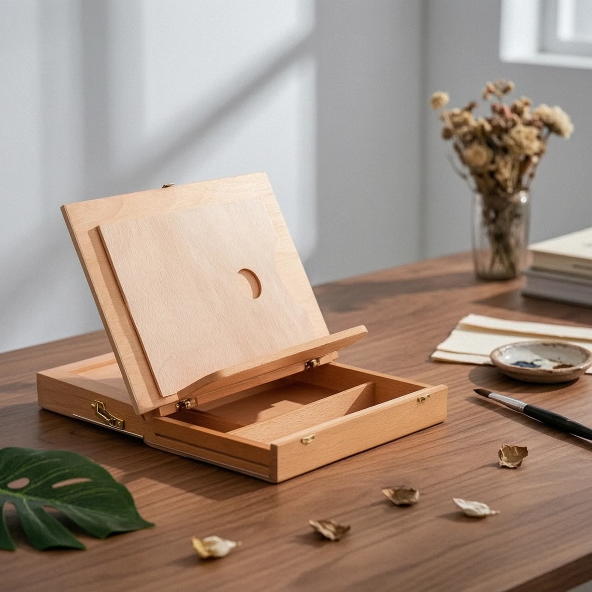 Tabletop Easel with Drawer Compact Table Easel with Drawer Sketch Box Sturdy Long-Lasting for Artists, Studio, Classroom