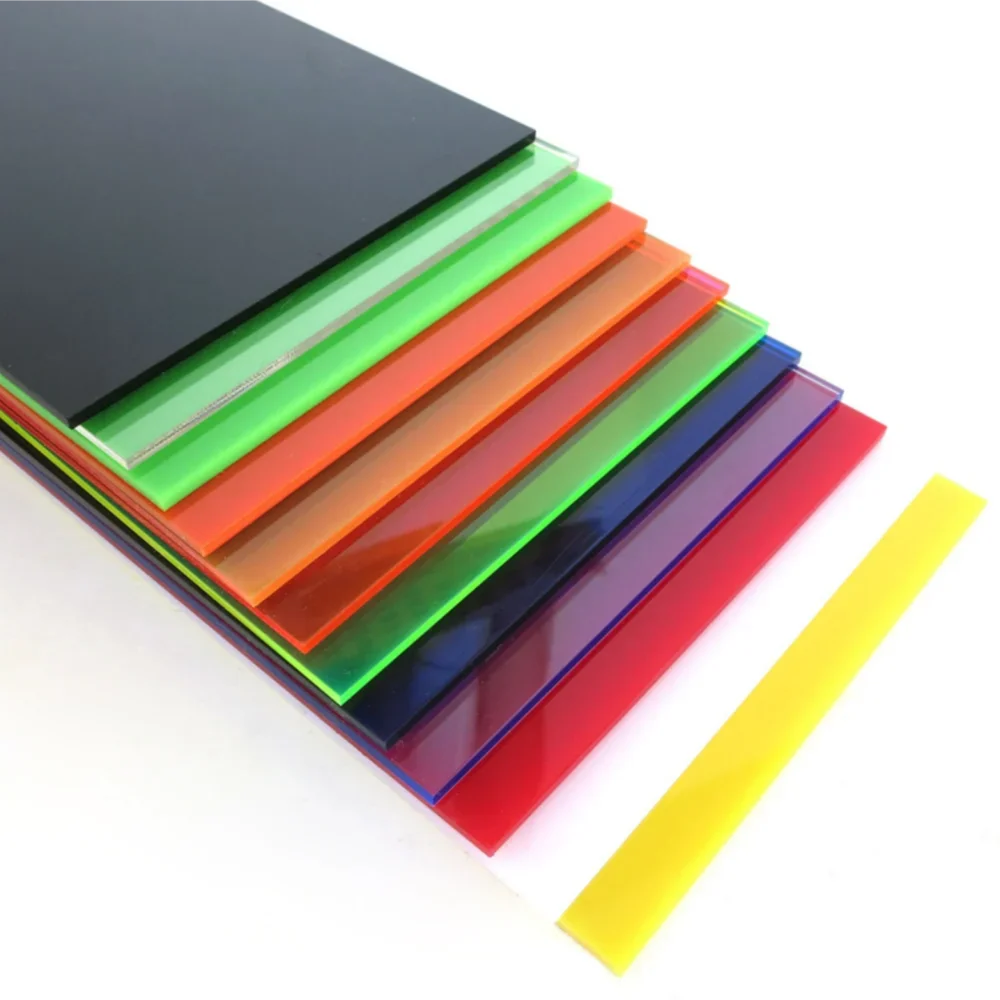 17 Colors 10*20cm 2.3mm Thickness Transparent Opaque Acrylic Plates Perspex Sheet Plastic Board DIY Model Drop Shipping