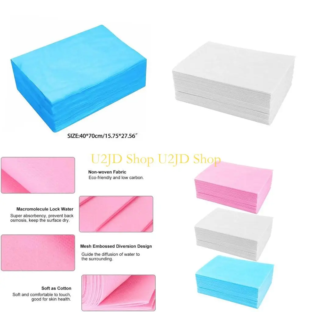 

U2JD 100pcs Massage Table Sheets Sets Disposable SPA Bed Sheets Non Woven Bed Cover