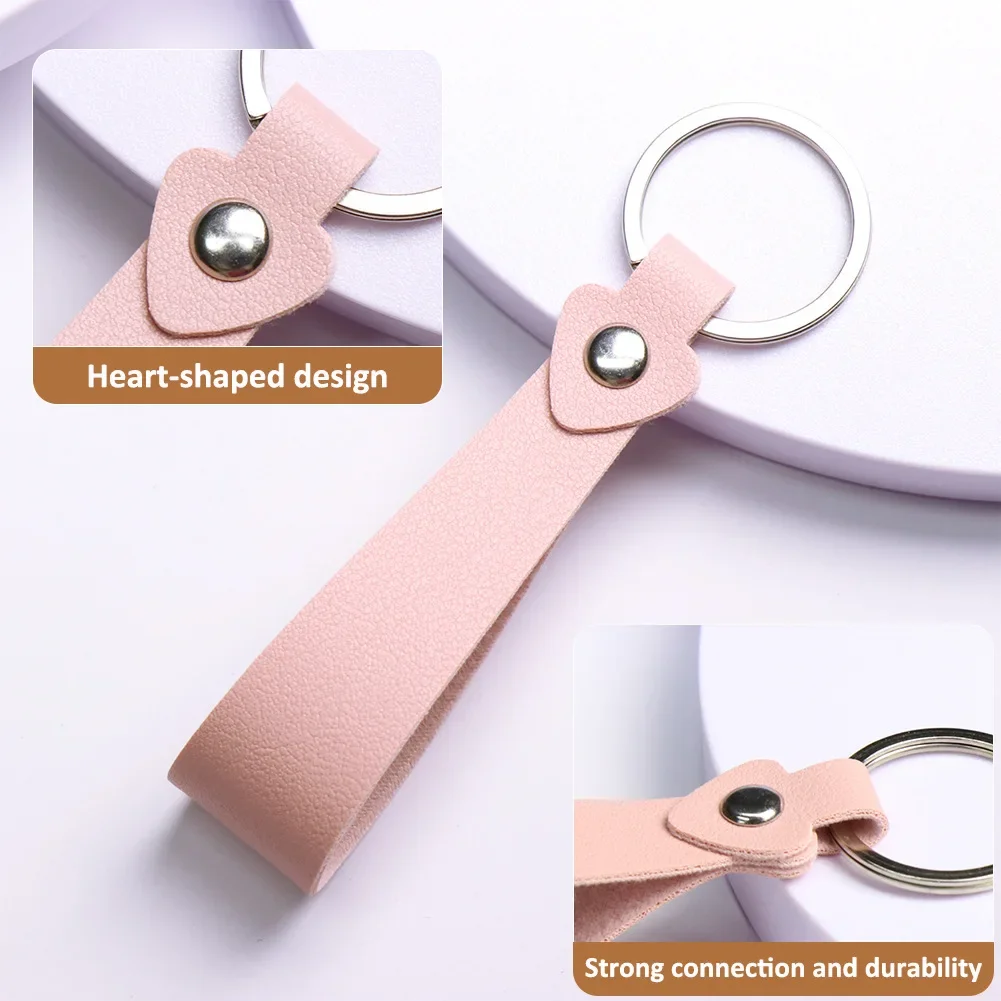Keyring Business Gift Personalized Name Number PU Leather Keychain Laser Custom Logo Bag Key Chain Ring Pendant