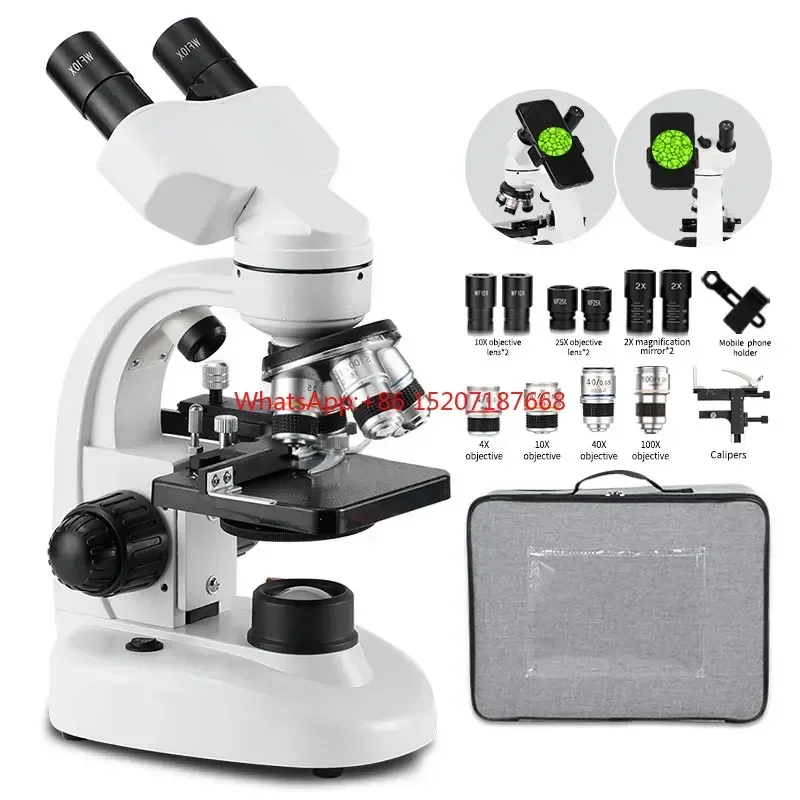 Top Selling 5000X Capillary Led Light Laboratory Biology Binocular Microscope For Students Made In China