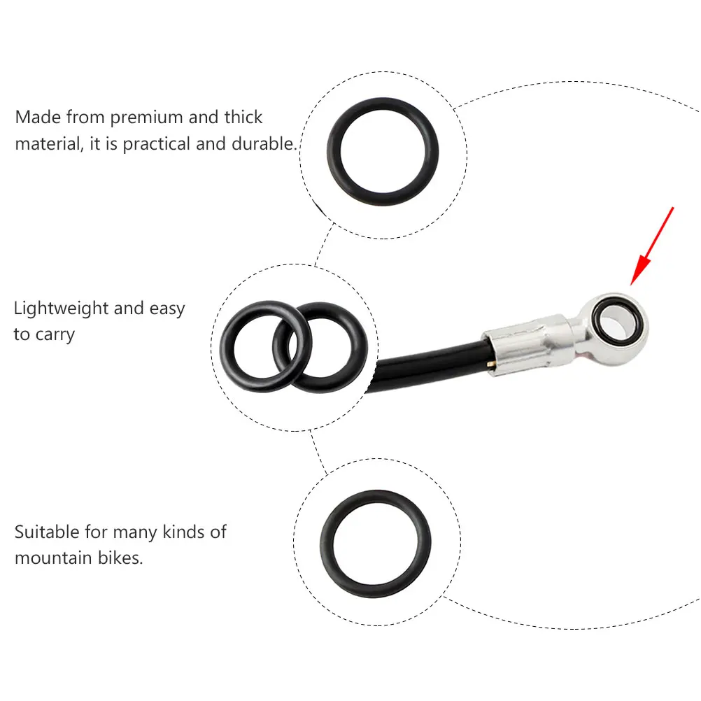 

12pcs Disc Brake Caliper O Ring Rubber Seal Gaskets for Mountain Bike High Temp Corrosion Resistant Sealing Performance