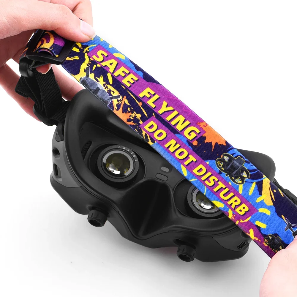 Adjustable Head Strap Elastic Band Colorful Headband for DJI Avata Goggles 2 Graffiti Fixed Strap for FPV Goggles V2 Accessories