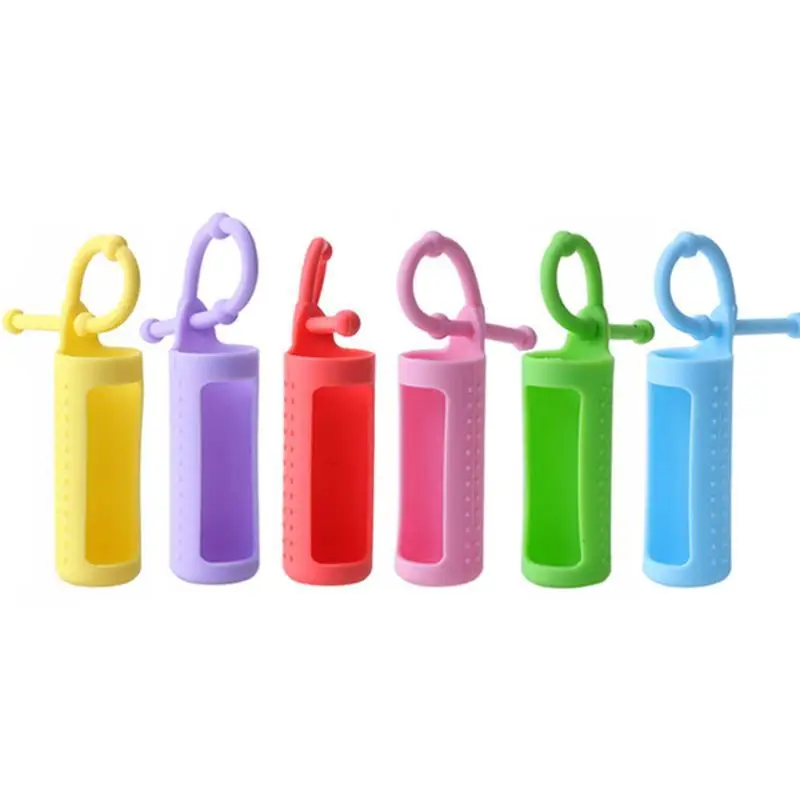 

6pcs 10ML Roller Bottle Holder Essential Oil Carrying Case Refillable Bottle Sleeve Silicone Protective Cover Not Include Bottle