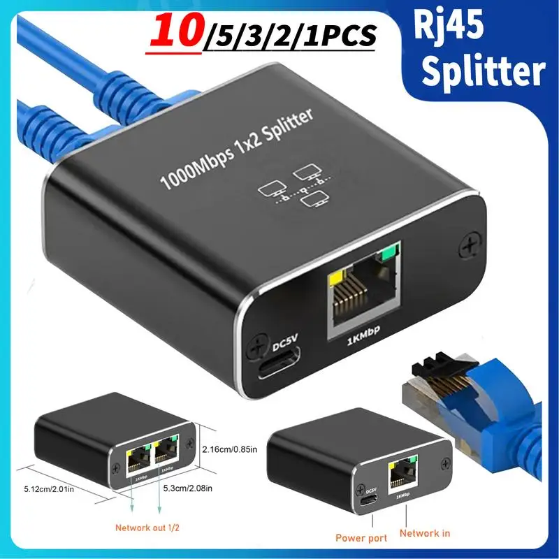 

Разветвитель RJ45, Ethernet-адаптер 1-2 дюйма, разветвитель Интернета, соединитель RJ45 для ПК, ноутбуков, ТВ-приставок, маршрутизаторов