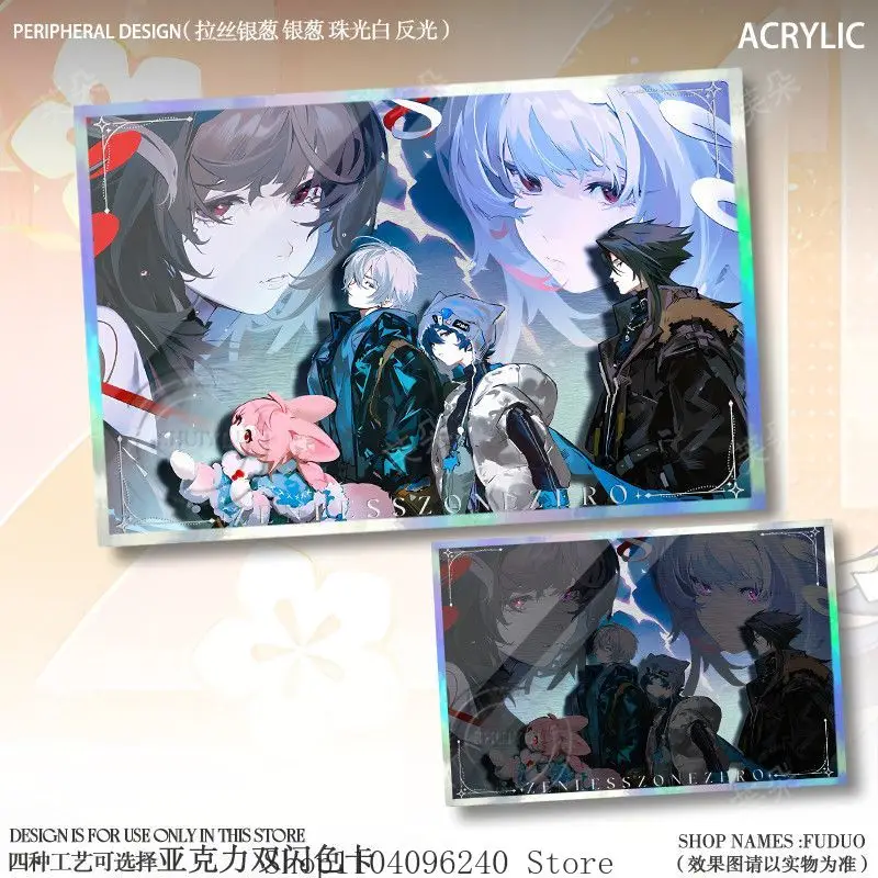 Zenless Zone Zero Ye Shunguang Wise Belle Game Anime Cosplay Color Paper Double Flash Color Card Acrylic Mascot Gift