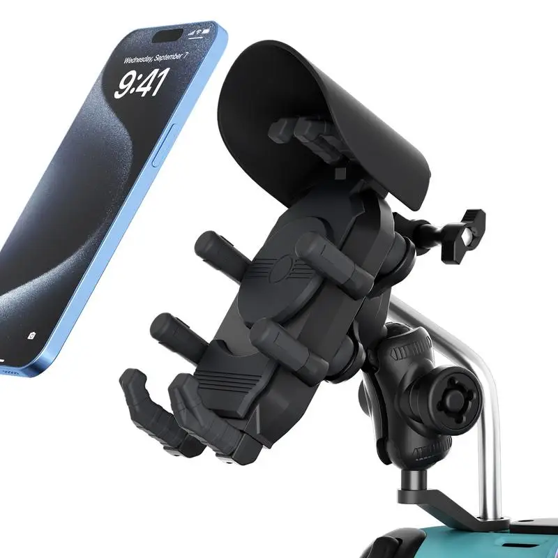 Bike Phone Holder Motorcycle Phone Stand Mobile Phone Holde Shockproof Bracket GPS Clip Bicycle E-bike Cell Phone Bracket