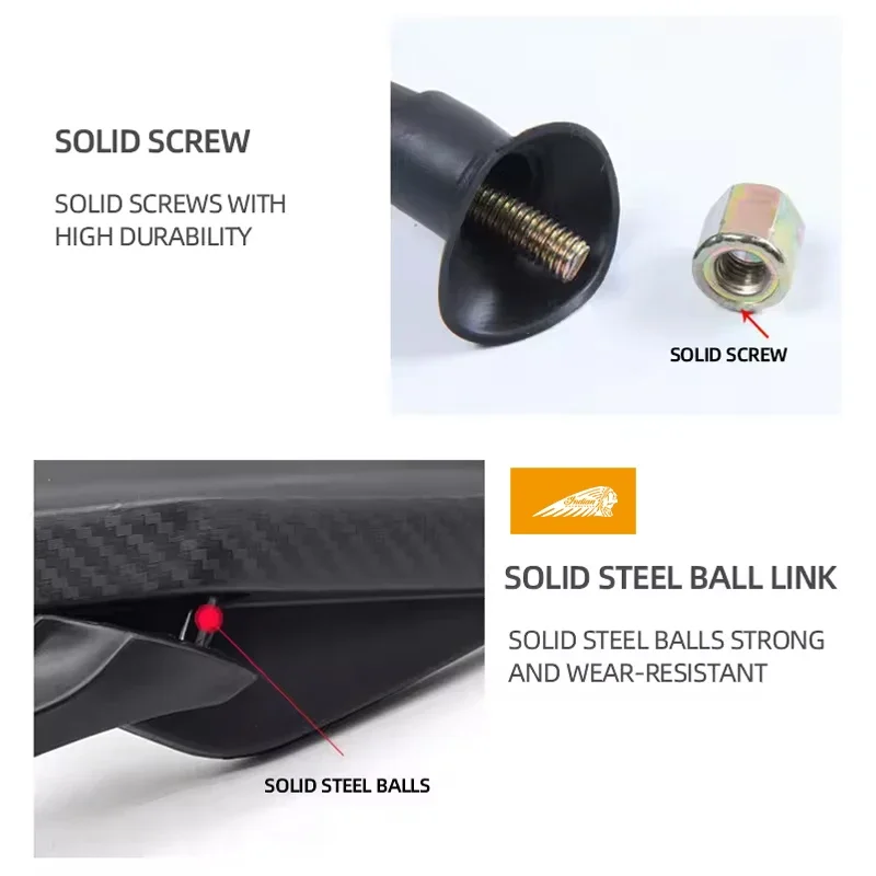 Einfache Installation, Kohlefaser-Motorrad-Rückspiegel für Indian FTR 1200 S FTR1200 Carbon Rally Chief Scout ECE CCC