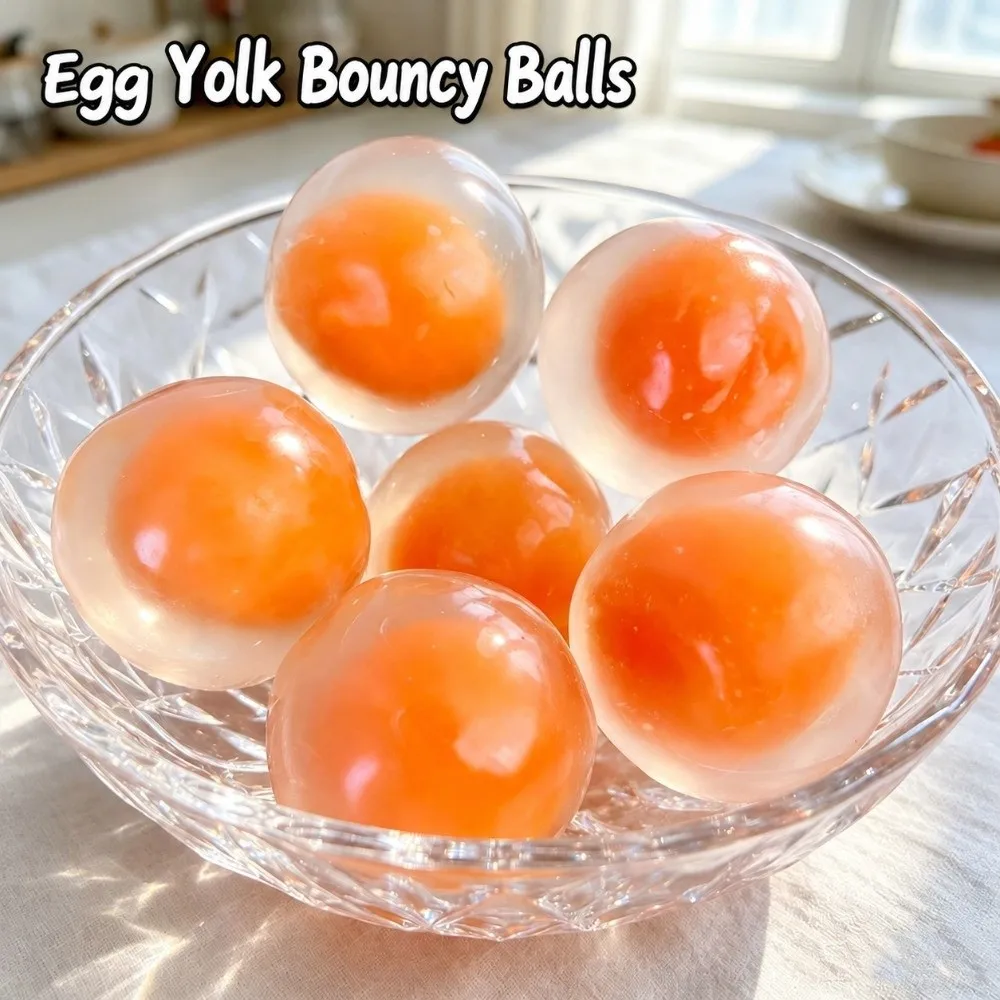 Simulated Egg Yolk Wax Cracking Squeeze Toy Crackable Texture Vaseline Filled Crispy Stress Balls Crispy Feel Stress Relief