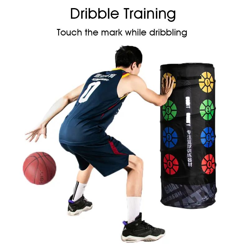 

Multifunctional Big Cone Basketball Dummy Dribble Training Equipment Portable Adult Kids Basketball Trainer Tool Foldable