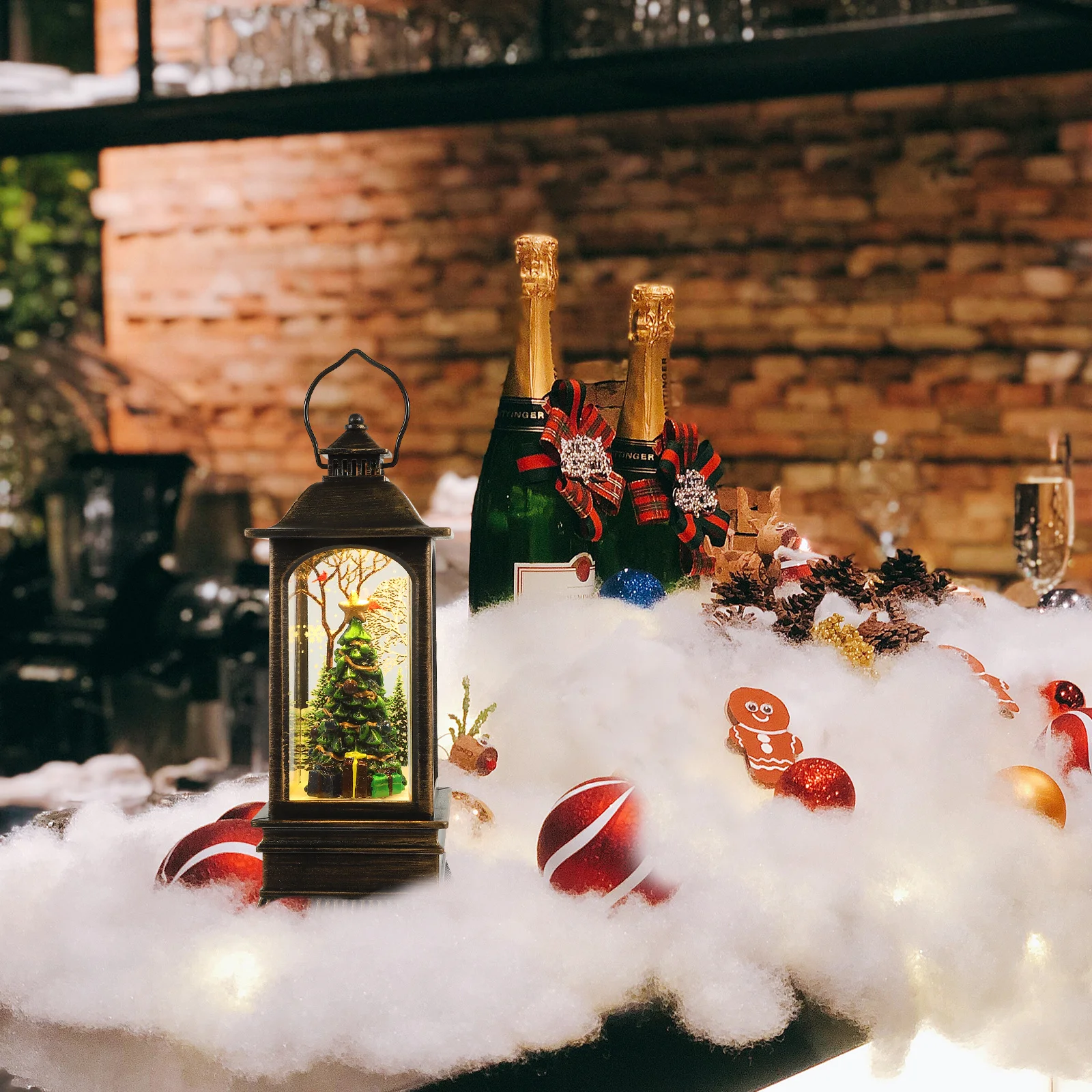 Мини-фигура с ветреным фонарем для настольного декора