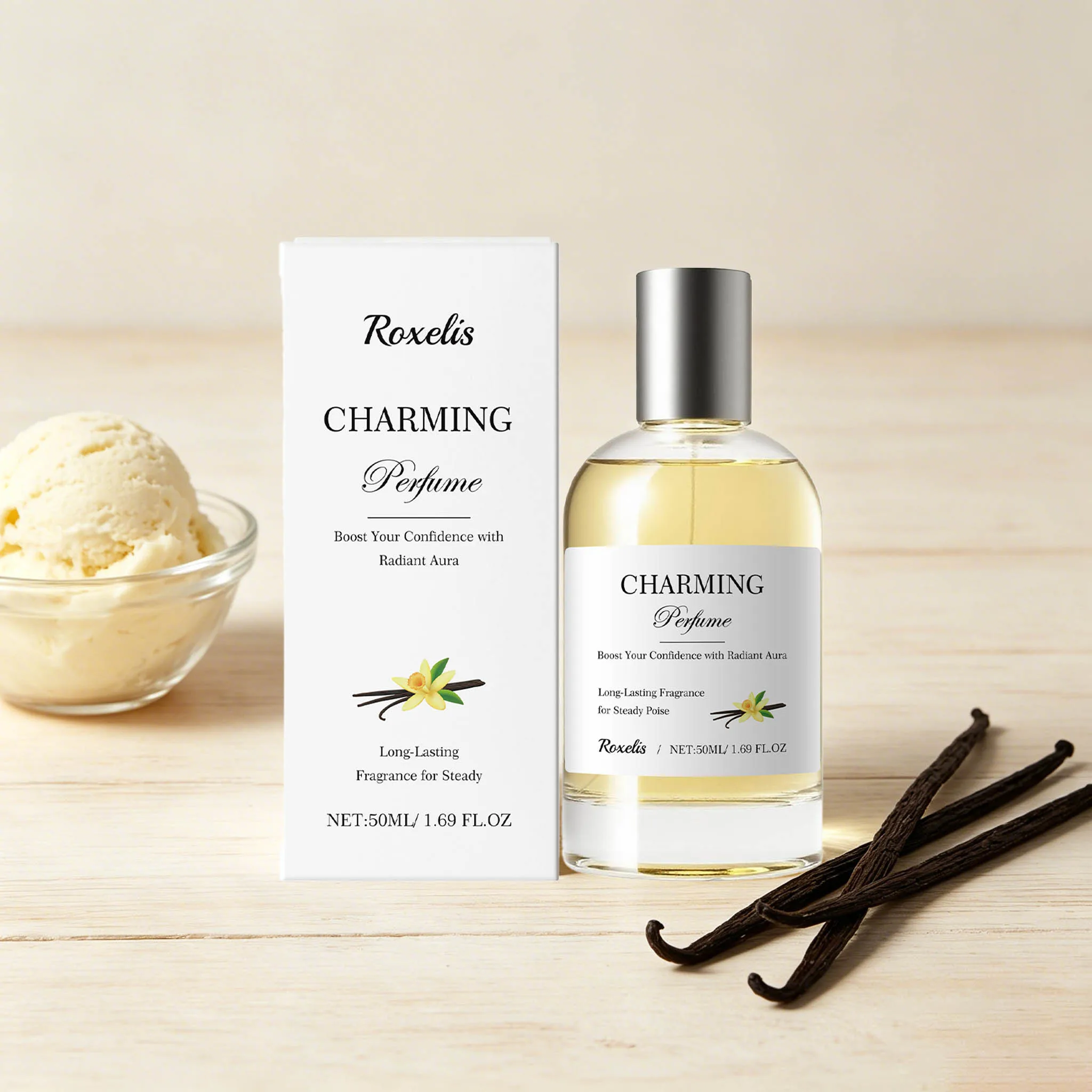 

50ML Amber Vanilla Perfume Lasting Fragrance Eliminate Bad Odor Boosts Charming Refreshing Elegant Daily Use Unisex Perfume