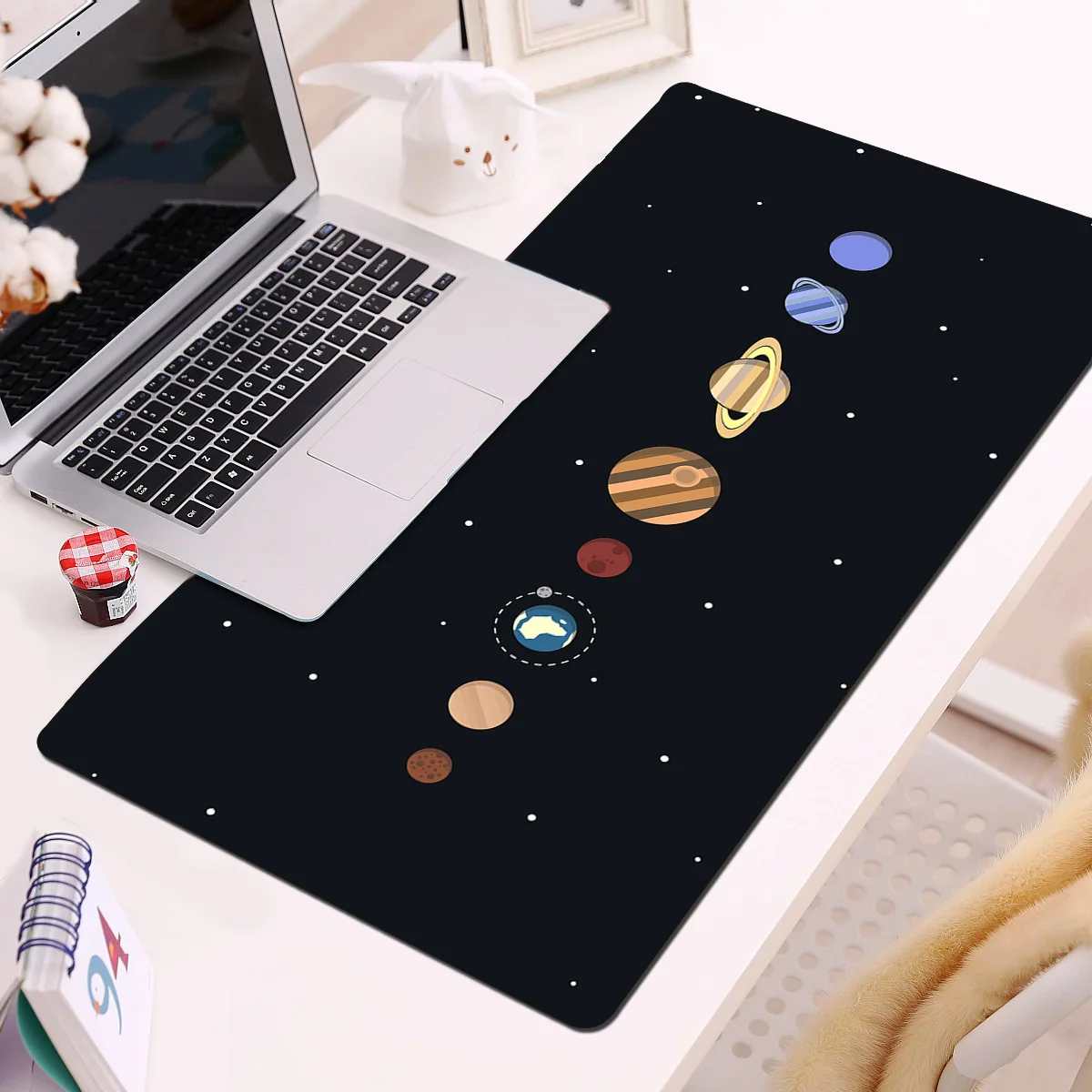 300*800*3mm Creative Planet Universe Personality Mouse Pad Large Thickened Overlock Laptop Desk Anti-Slip Pad Gamer Mouse Pad