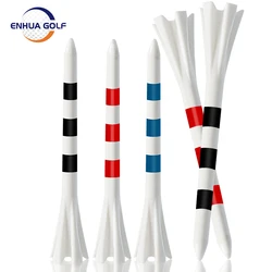 Golf Tees Stand Printing Scale Unbreakable Reduces Friction Golf Tees Plastic Side Spin 5 Prongs Tee 83mm 50 Pcs Golf Supplies