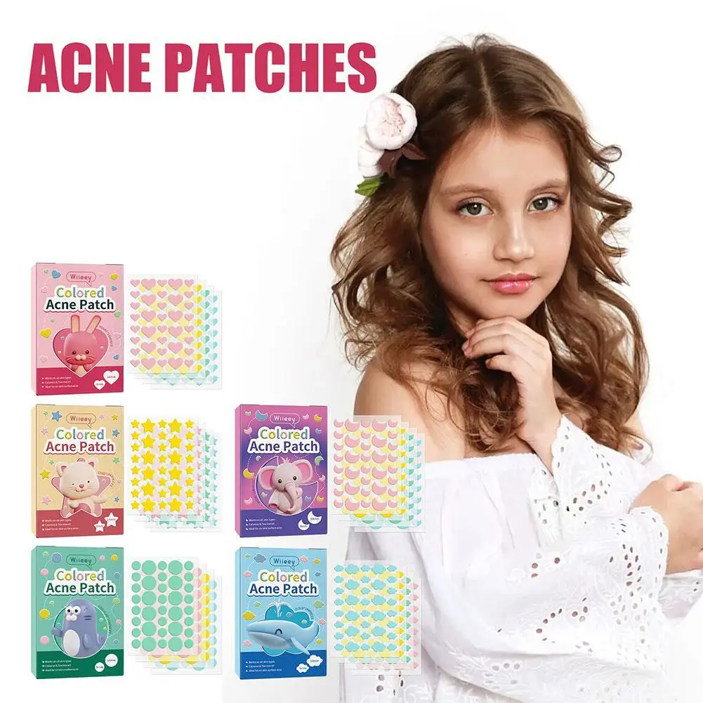 Star Pimple Patch Anti-Acné Coloré et Invisible, Autocollants de Soins de la Peau, Correcteur de Taches du Visage, Outils de Maquillage de miles, 144 Pièces/Ensemble