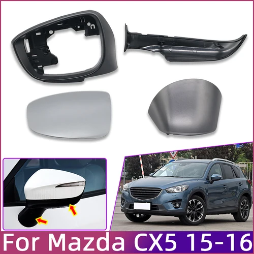 Piezas de repuesto para reparación de espejo retrovisor externo de coche, cubierta inferior, carcasa, lente de espejo para Mazda CX5 CX-5 2015-2016