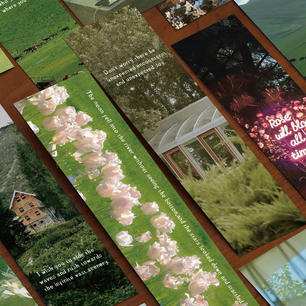 

30 шт., закладки «Зеленый лес», необходимые книги для чтения, маркированные студенческие креативные подарки, декоративная открытка, эстетические закладки «сделай сам»