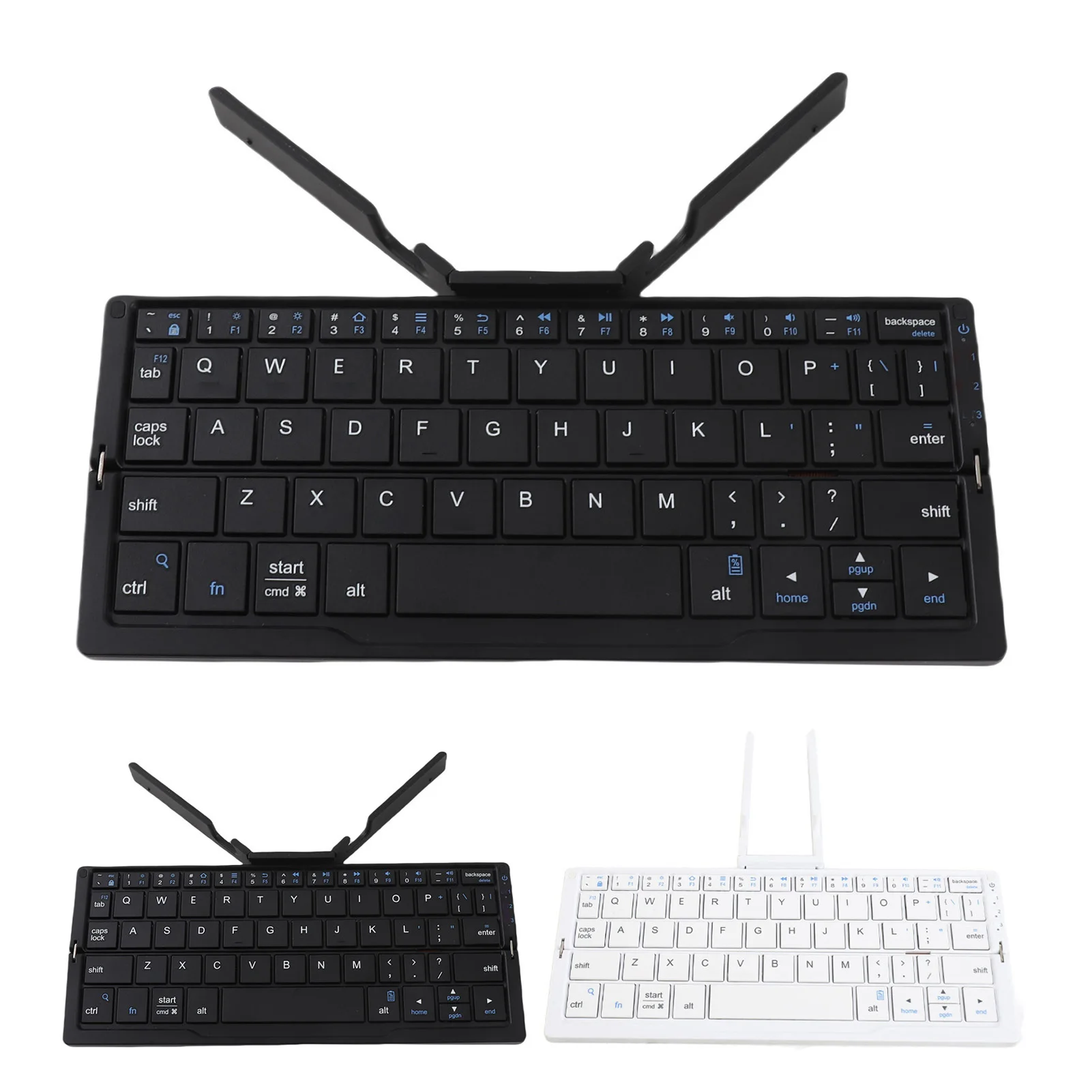 Portable Keyboard  Rechargeable Folding Keyboard for Android Tablet Phone Laptop Multi Device Folding Keyboard